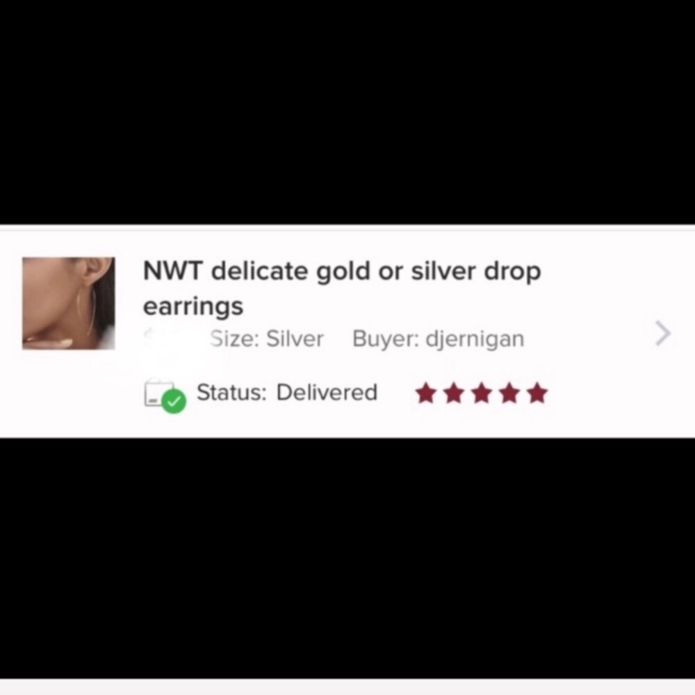 Gold geometric drop hoop earrings neon - Picture 5 of 5